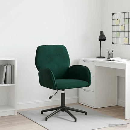 Svingbar skrivebordsstol 54 x 55 x 90 cm Mørkegrøn Velour (V)