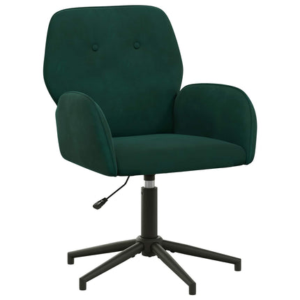 Svingbar skrivebordsstol 54 x 55 x 90 cm Mørkegrøn Velour (V)