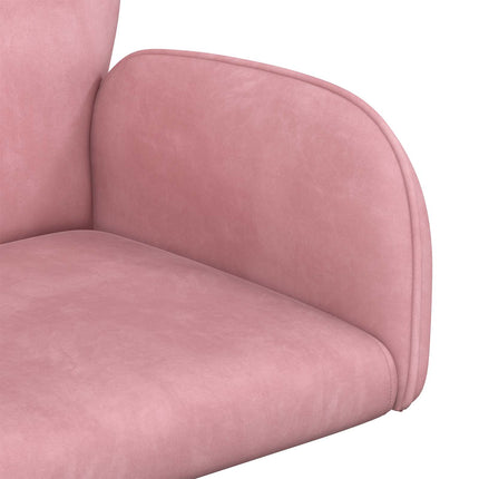 Svingbar skrivebordsstol 54 x 55 x 90 cm Lyserød Velour (V)