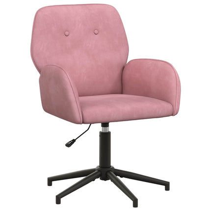 Svingbar skrivebordsstol 54 x 55 x 90 cm Lyserød Velour (V)