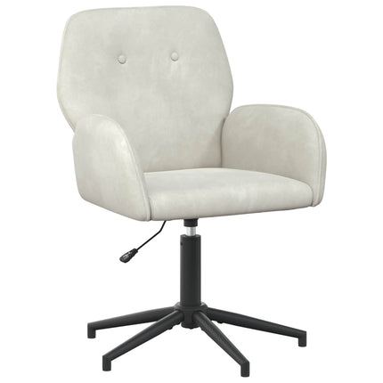 Svingbar skrivebordsstol 54 x 55 x 90 cm Cremefarvet Velour (V)