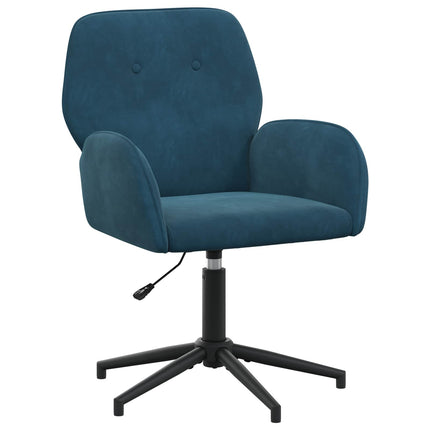 Svingbar skrivebordsstol 54 x 55 x 90 cm Blå Velour (V)