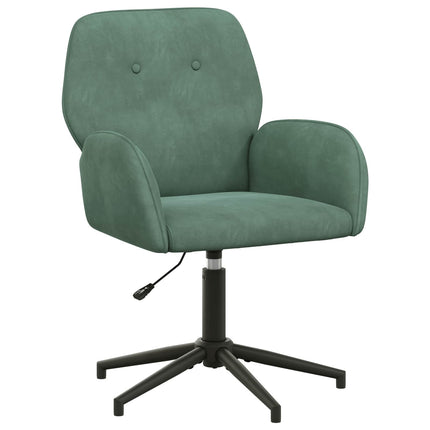 Svingbar skrivebordsstol 54 x 55 x 90 cm Havgrøn Velour (V)