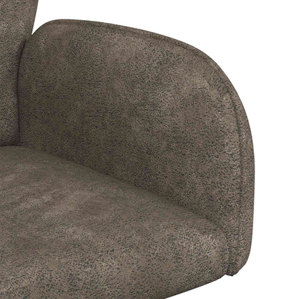 Svingende Spisestole 2 stk. Faux Suede Læder Mørkegrå