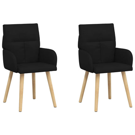 Spisestole 2 pcs Stof Sort 60 x 56 x 96 cm