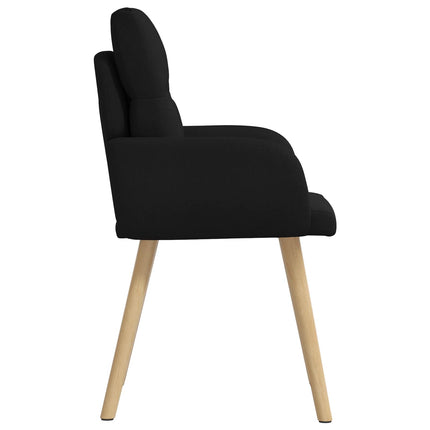Spisestole 2 stk. Stof Sort 60 x 56 x 96 cm