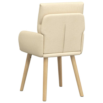 Spisestole 2 stk. Stof Cremefarvet 60 x 56 x 96 cm