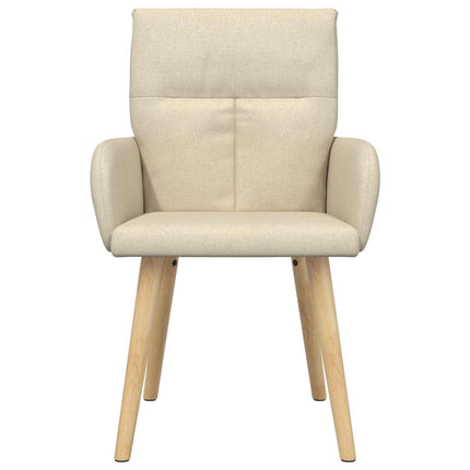 Spisestole 2 stk. Stof Cremefarvet 60 x 56 x 96 cm