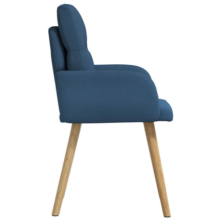 Spisestole 2 stk. Stof Blå 60 x 56 x 96 cm