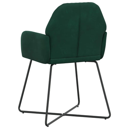 Spisestole 2 stk. Fløjl Mørkegrøn 55 x 50 x 84 cm