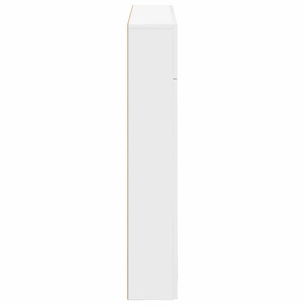 Pejseramme Hvid højglans 102 x 18 x 100,5 cm Konstrueret træ