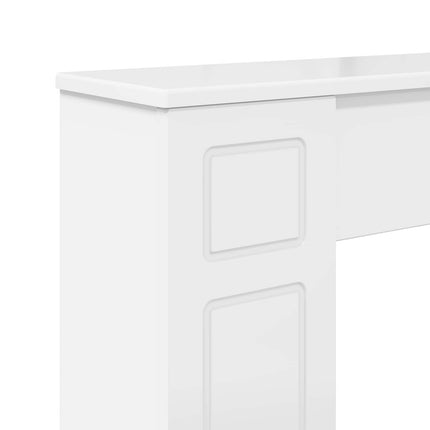 Pejseramme Hvid højglans 100 x 20 x 100 cm Konstrueret træ