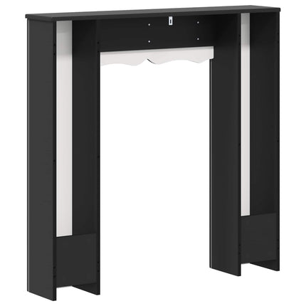 Pejseramme Sort 102 x 20 x 102 cm Konstrueret træ