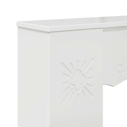 Pejseramme Hvid højglans 102 x 20 x 102 cm Konstrueret træ