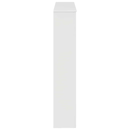 Pejseramme Hvid højglans 102 x 20 x 102 cm Konstrueret træ