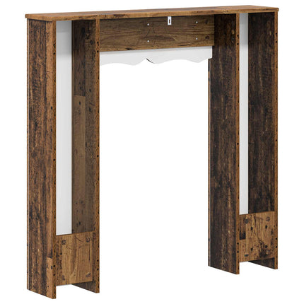 Pejseramme Gammelt træ 102 x 20 x 102 cm Konstrueret træ