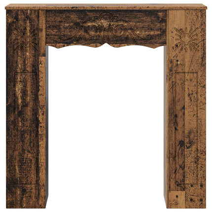 Pejseramme Gammelt træ 102 x 20 x 102 cm Konstrueret træ