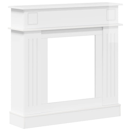 Pejseramme Hvid højglans 102 x 26 x 100 cm Konstrueret træ
