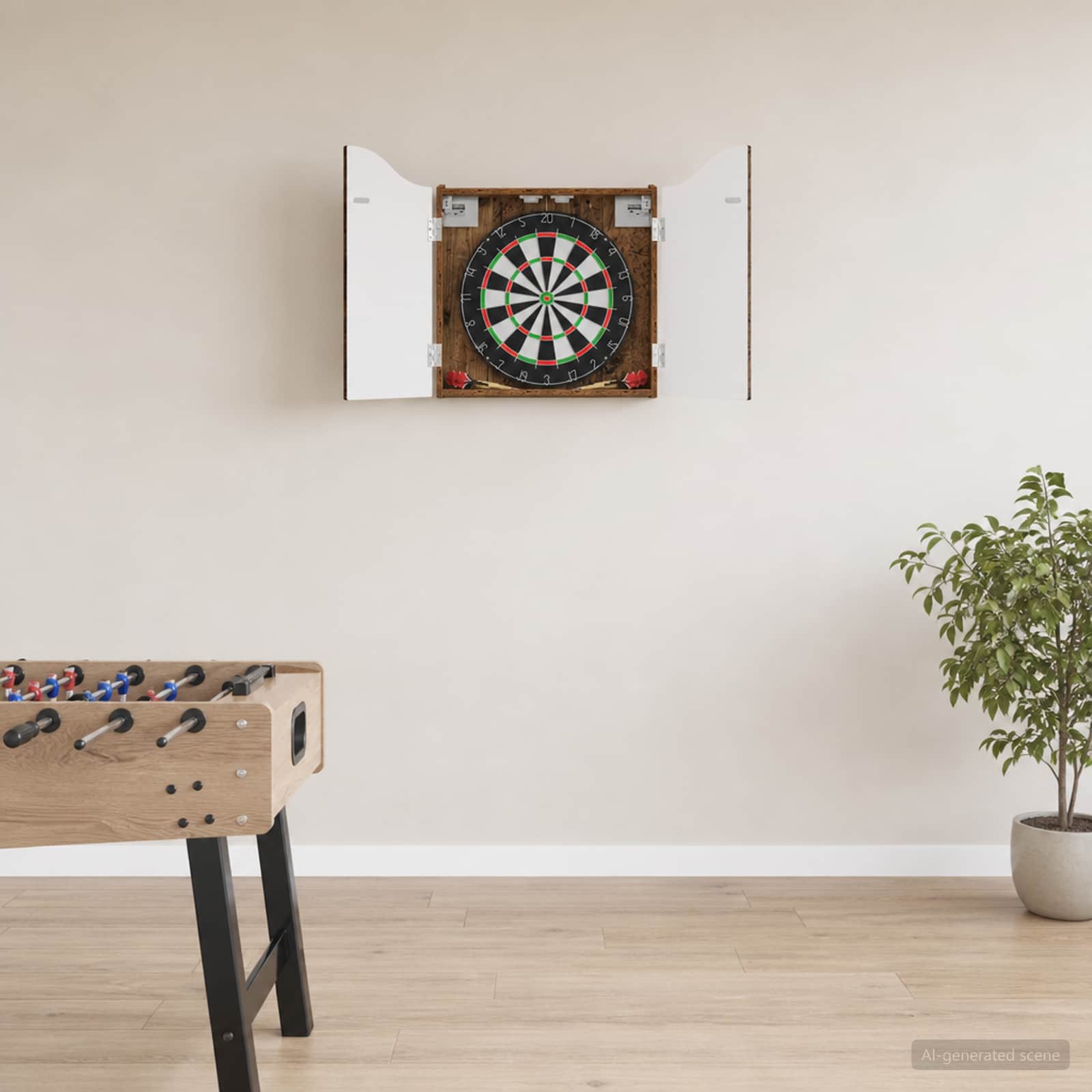 Dartboard Skab Gammelt træ 56 x 12 x 63 cm Konstrueret træ billede