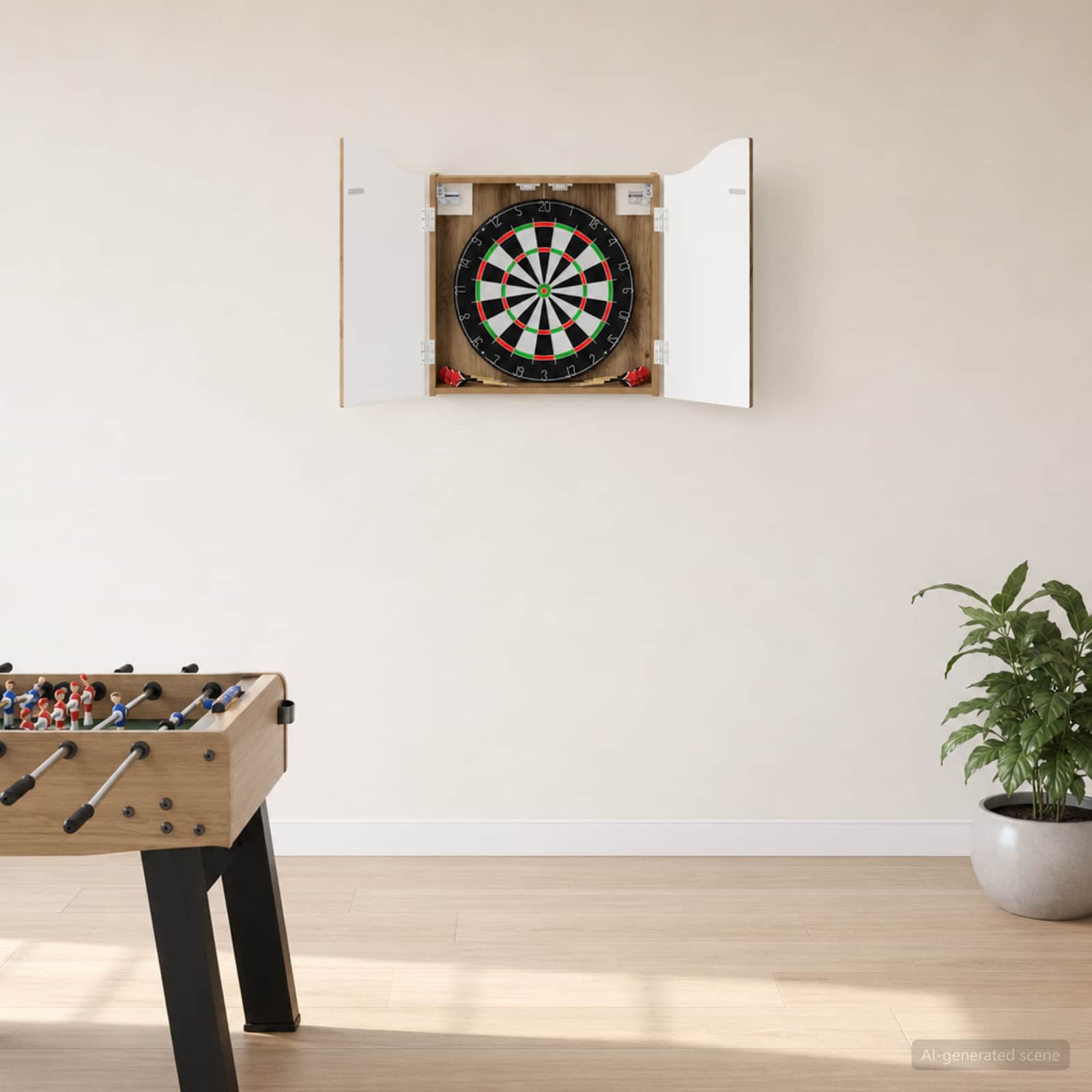 Dartboard Skab Artisan-eg 56 x 12 x 63 cm Konstrueret træ billede