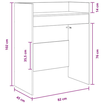 DJ Bord Grå Sonoma 82 x 45 x 102 cm Konstrueret træ