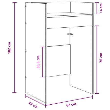 DJ Bord Sort eg 62 x 45 x 102 cm Konstrueret træ