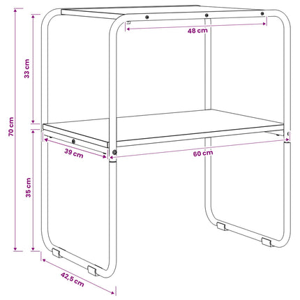 Konsolbord Gammelt træ 60 x 42,5 x 70 cm Konstrueret træ