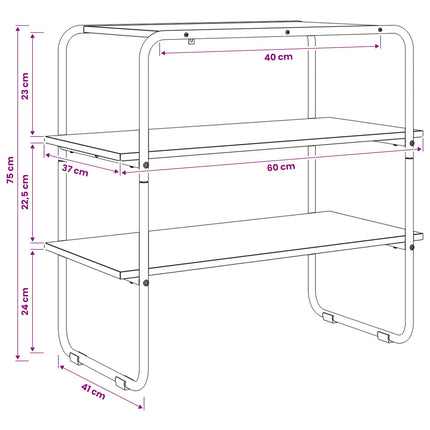 Konsolbord Sort eg 60 x 41 x 75 cm Konstrueret træ