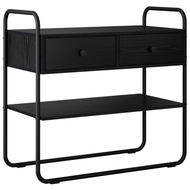 Konsolbord Sort eg 80 x 40 x 75 cm Konstrueret træ