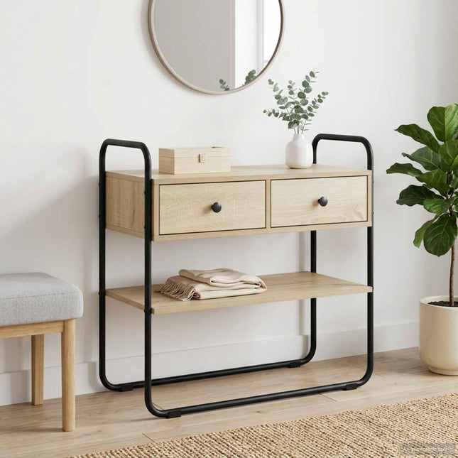Konsolbord Sonoma-eg 100 x 40 x 75 cm Konstrueret træ