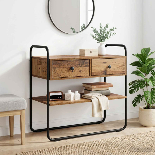 Konsolbord Gammelt træ 100 x 40 x 75 cm Konstrueret træ