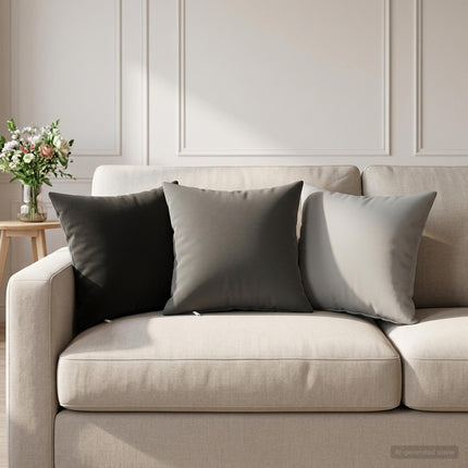 Pude med pude HEERLEN 2 stk. Antracit Polyester