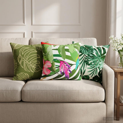 Pude med pude HEERLEN 2 stk. Bladdesign Polyester