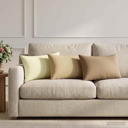 Pude med pude HEERLEN 2 stk. Cremefarvet Polyester