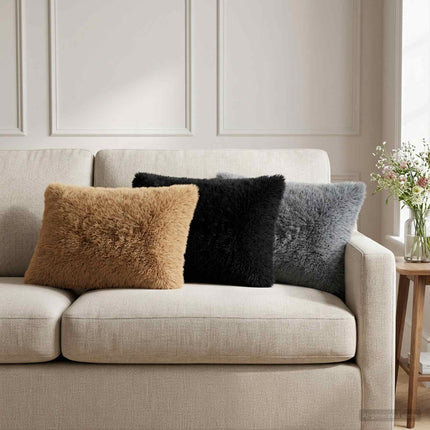 Pude med pude HEERLEN 2 stk. Gråbrun PV Fleece