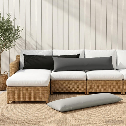 Pude med pude HEERLEN Sort 40 x 145 cm Polyester