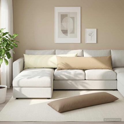 Pude med pude HEERLEN Gråbrun 40 x 145 cm Polyester