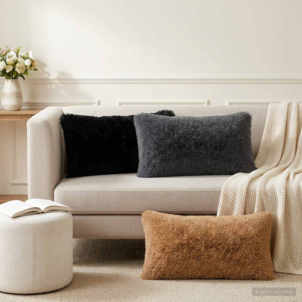 Pude med pude HEERLEN 2 stk. Antracit PV Fleece