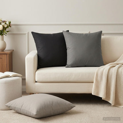 Pude med pude HEERLEN 6 stk. Antracit Polyester