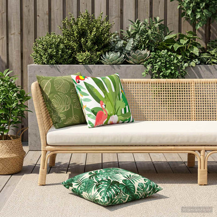Pude med pude HEERLEN 2 stk. Bladdesign Polyester