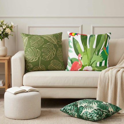 Pude med pude HEERLEN 2 stk. Bladdesign Polyester