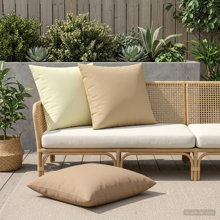 Pude med pude HEERLEN 2 stk. Beige Polyester