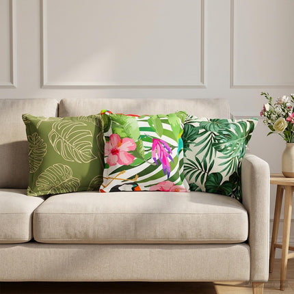 Pude Blad med pude HOUTEN 2 stk. Bladmønster Polyester