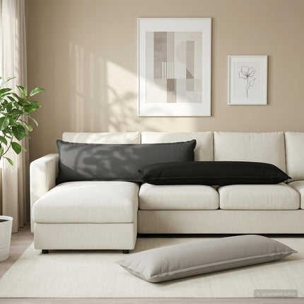 Pude med pude HOUTEN Grå 40 x 145 cm Polyester
