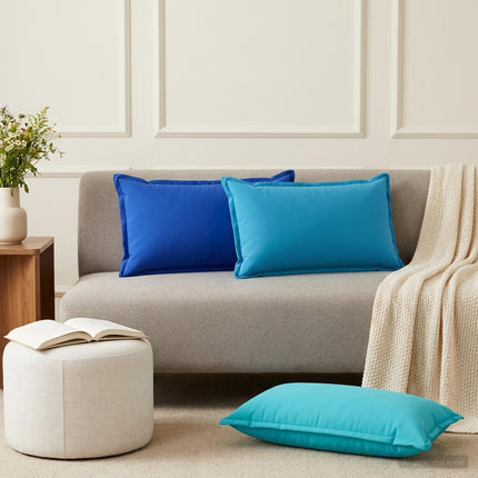 Pude med pude HOUTEN 6 stk. Turkis Polyester