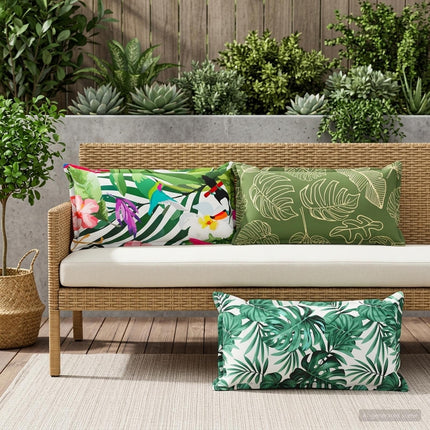 Pude Blad med pude HOUTEN 12 stk. Bladmønster Polyester