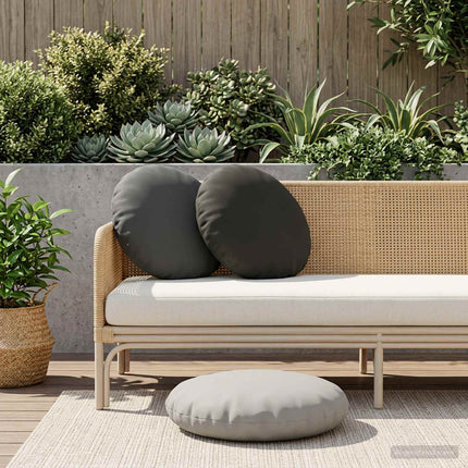 Pude med pude HEERLEN 2 stk. Antracit Polyester