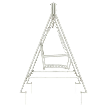 Gyng Bænk Stål 113 x 121,5 x 168 cm Antik hvid