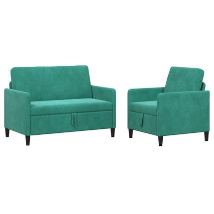 Sofa sæt med opbevaring 2 stk. Turkis Polyester