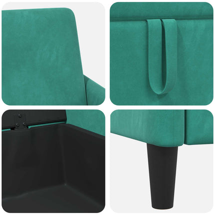 Sofa sæt med opbevaring 2 stk. Turkis Polyester